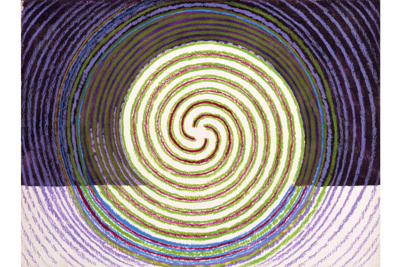 Juan DowneyKui de la serie "Meditations", 1977Lápices de colores sobre papel41.3 x 49.1 cm