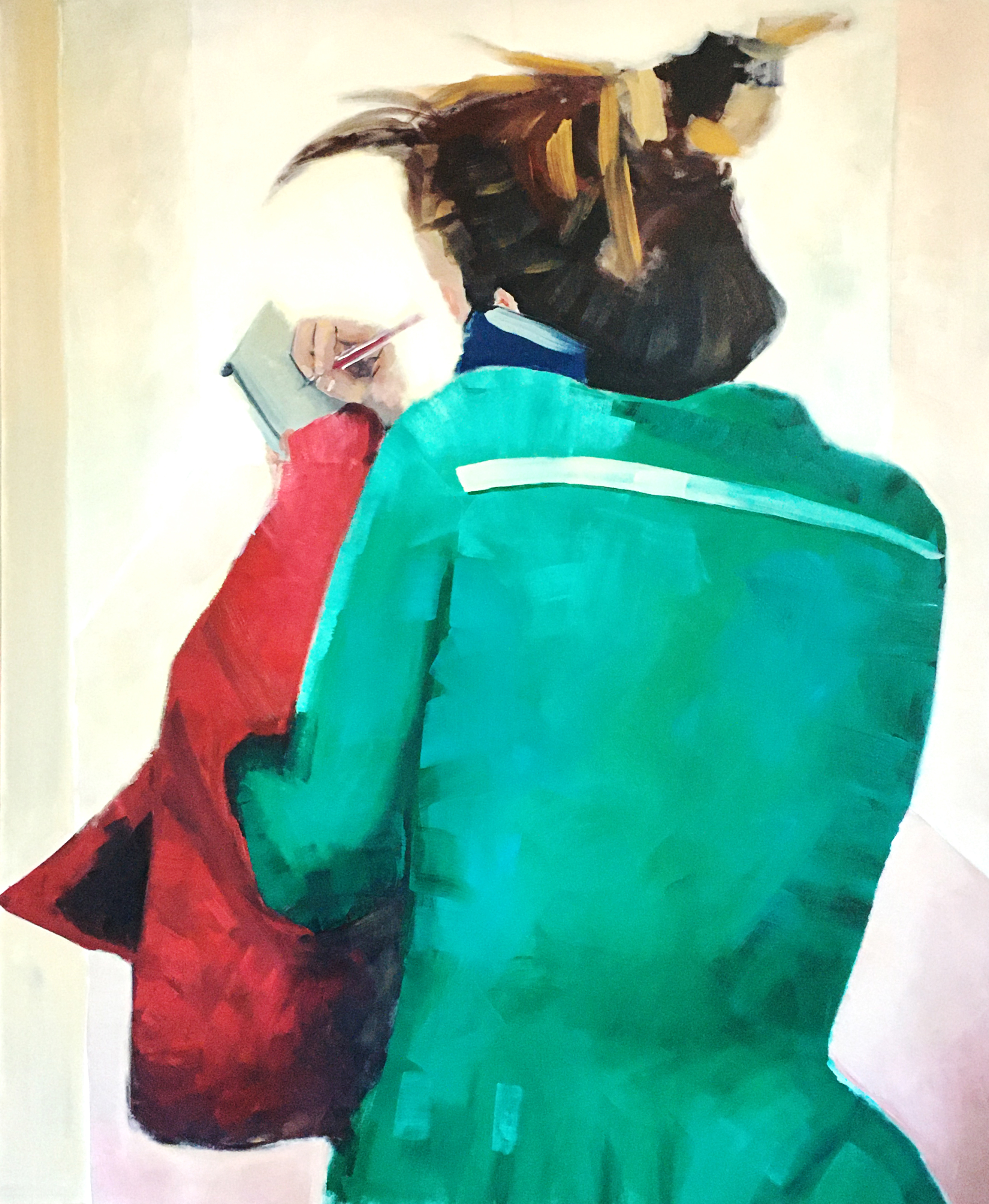 Exausta - 120 cm x 100 cm - óleo sobre painel