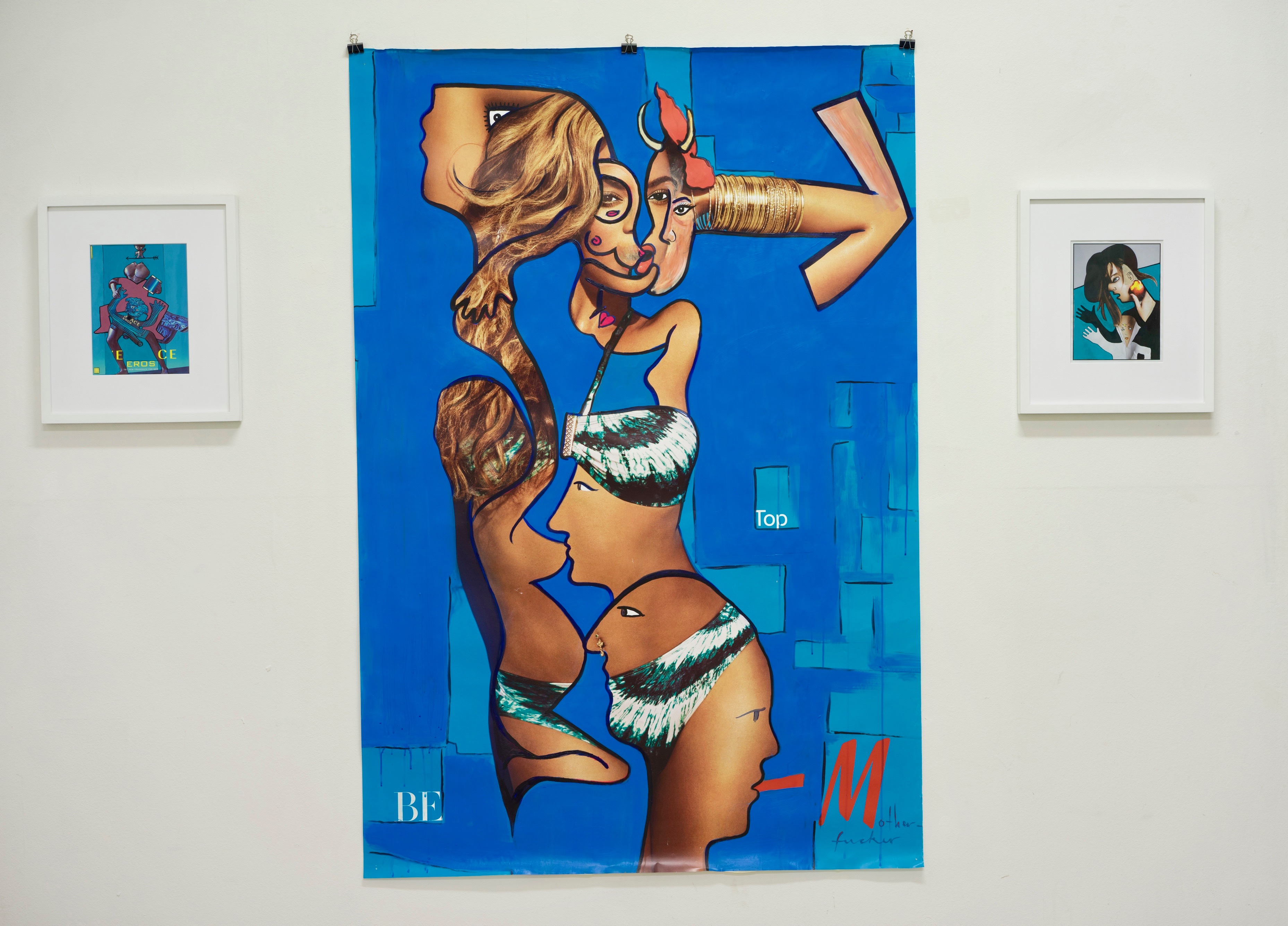 Be Top Motherfucker,  installation view, acrylic on poster, 180cm x  118cm