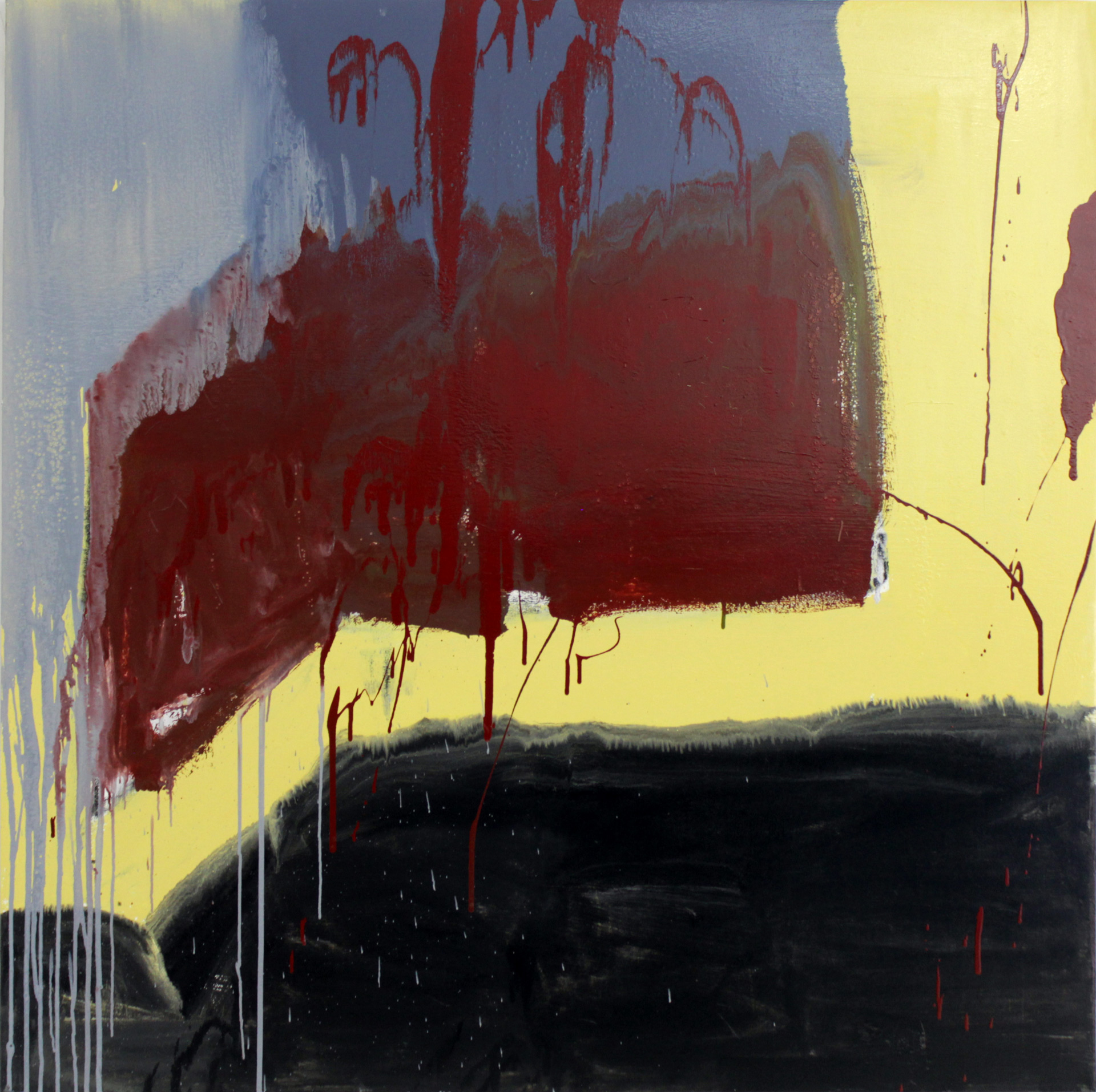 Untitled, 2016, enamel paint on canvas, 152 x 152 cm