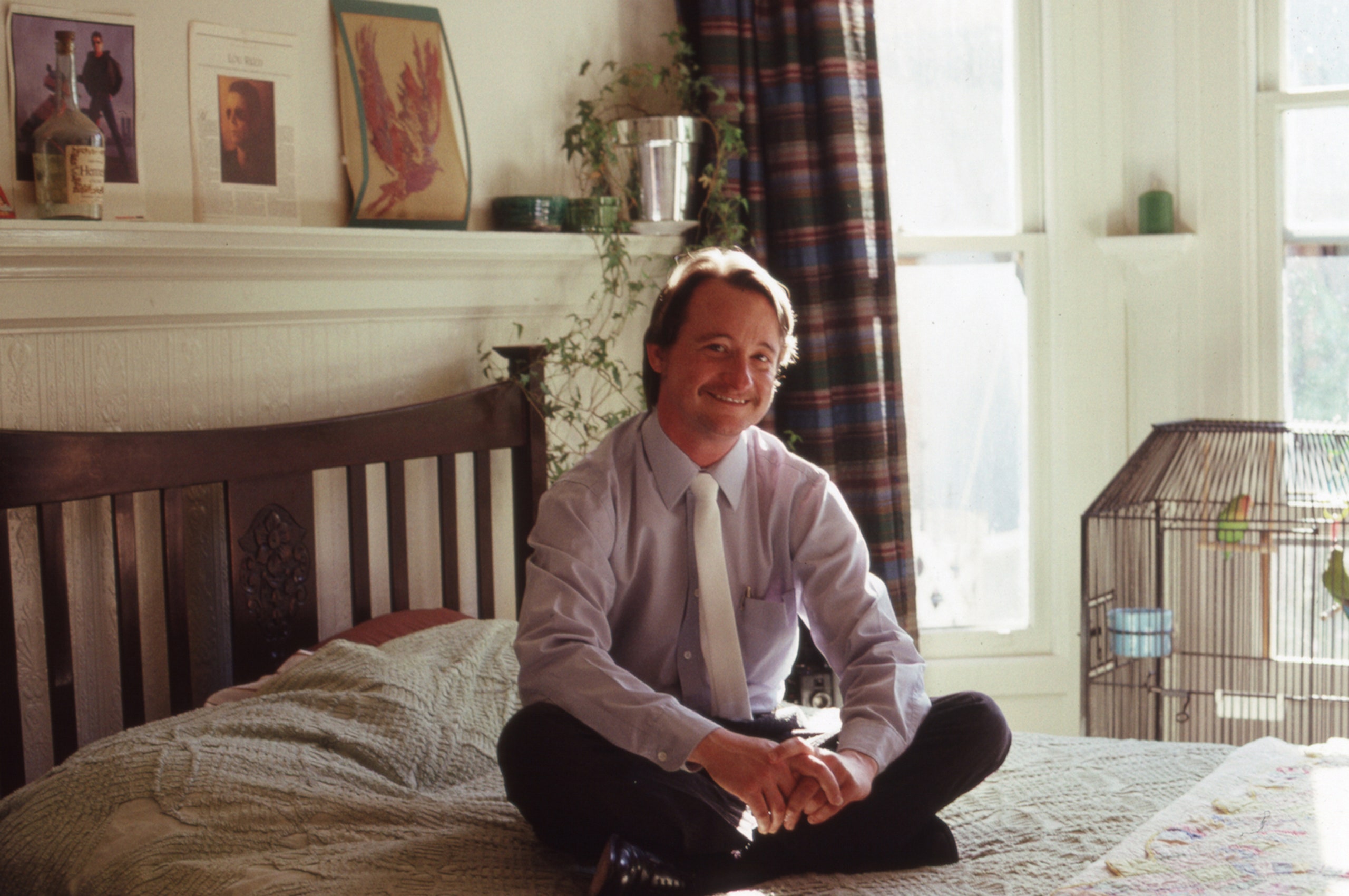 Lou on his bed, Mr. Bird; photograph used with permission from © Mariette Pathy Allen, [Lou Graydon Sullivan papers (1991-07)], Courtesy of Gay, Lesbian, Bisexual Transgender Historical Society.