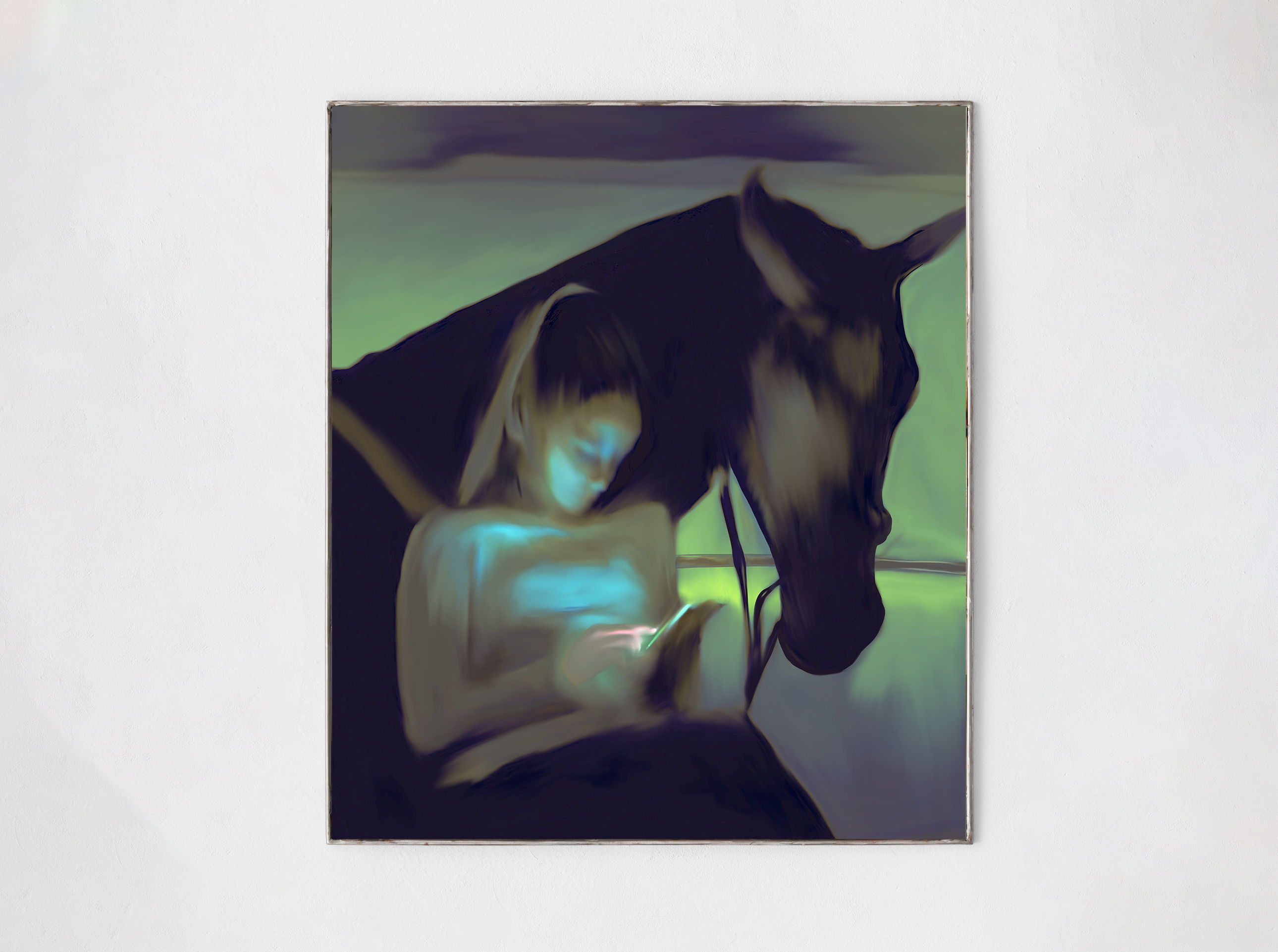 Public relations work for your more controversial friends - 60 x 70 cm, Ink on brushed aluminum