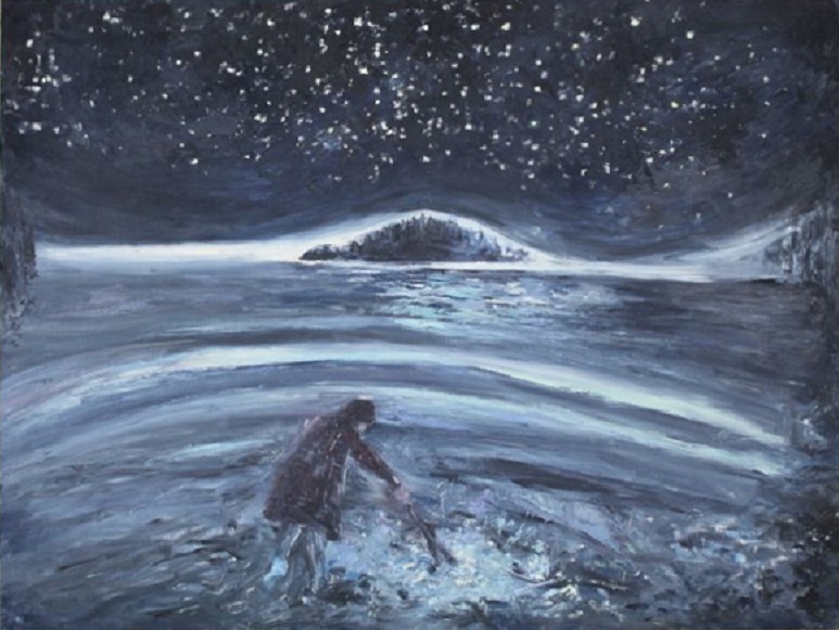 Phosphorescence, 2021, Oil on panel, 37 x 48.5 in.