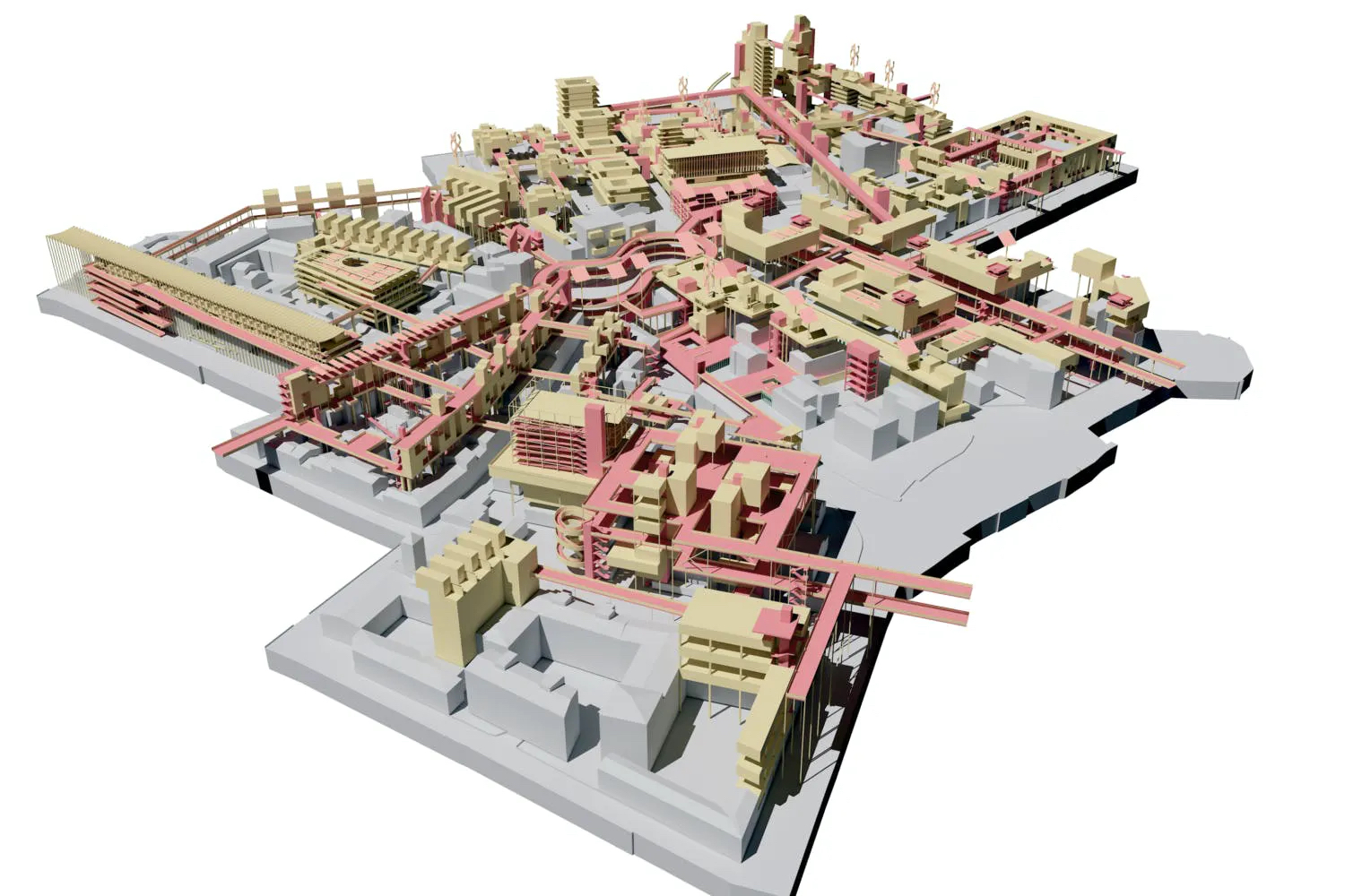 A 3D model of the 6m x 6m built model produced at the OC Open City Summer School
