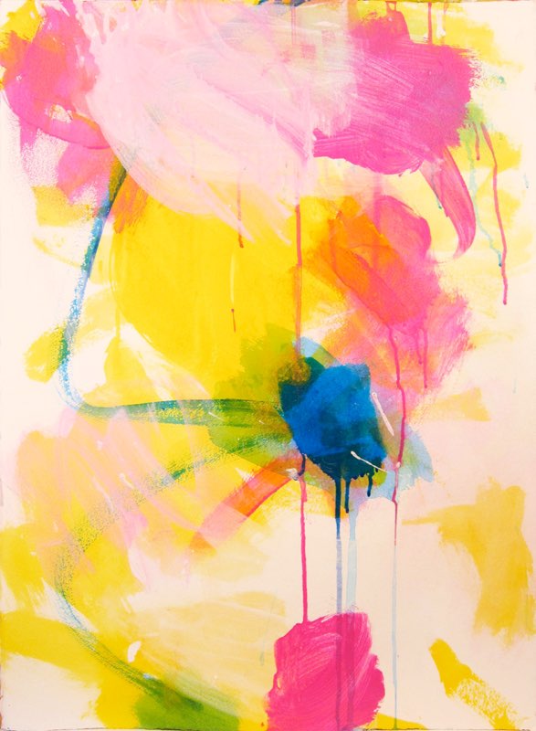 Half Serious 2018acrylic/paper  22x30”