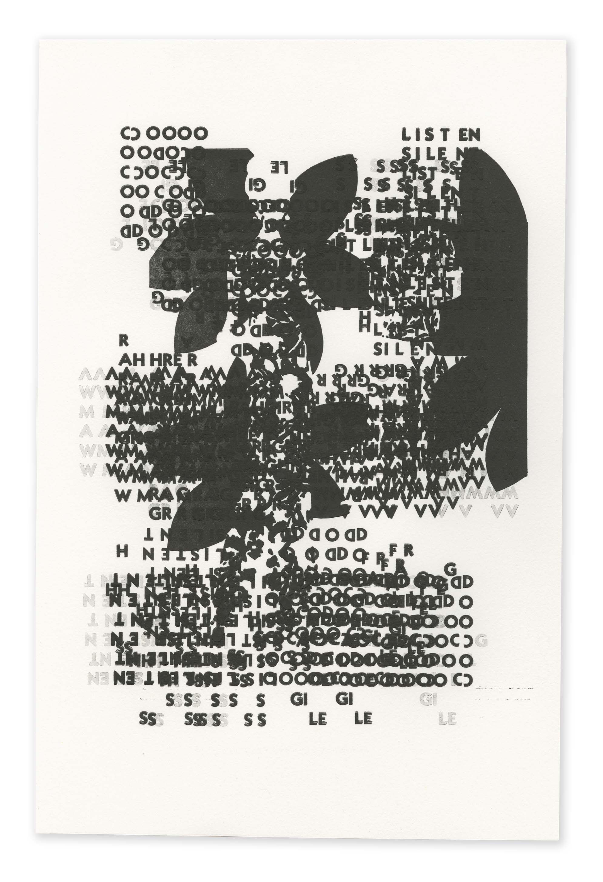 Listen Silent #3, 13x19 in, 2015