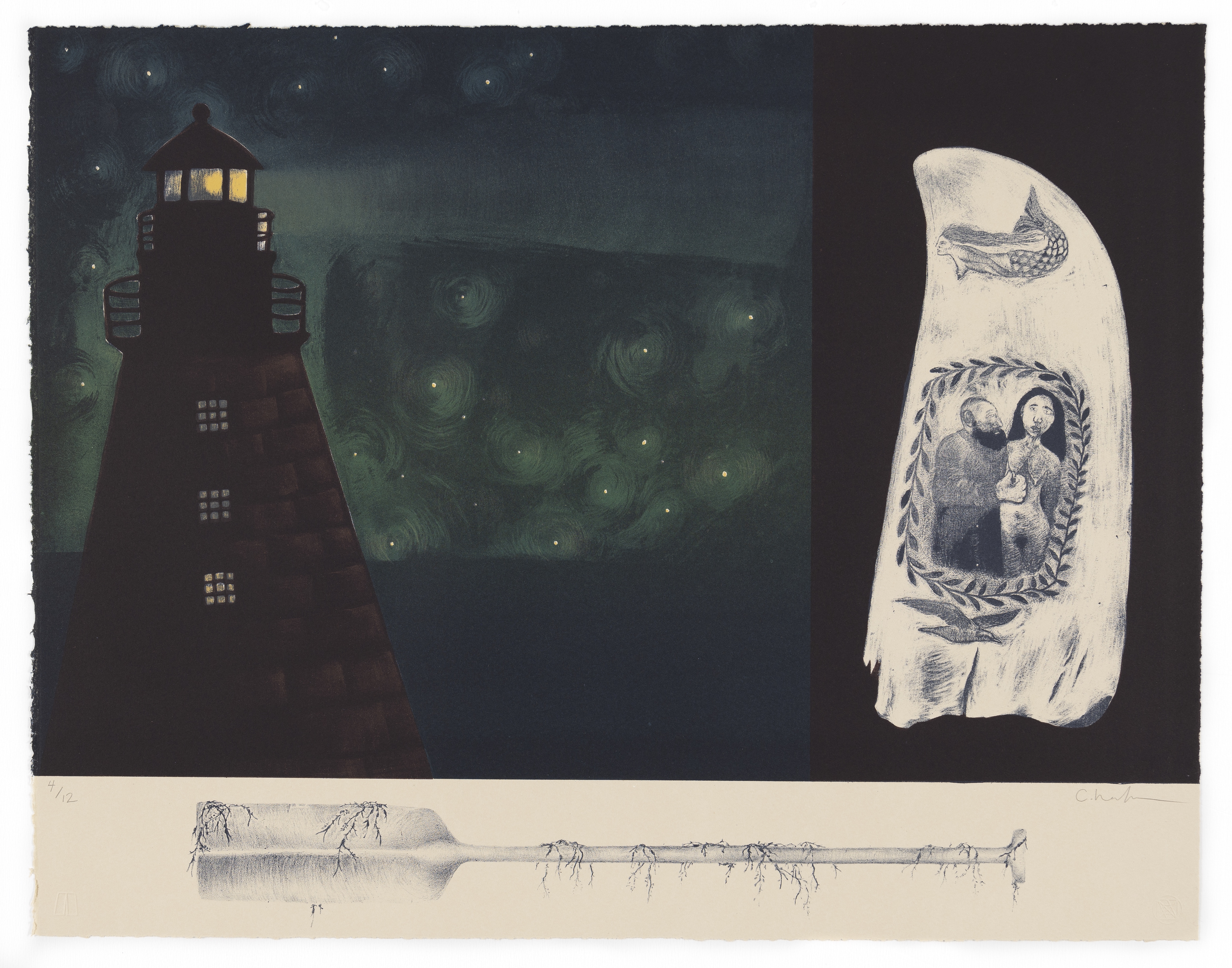 Aids to Navigation (2022) Lithograph, 15.5"x20"