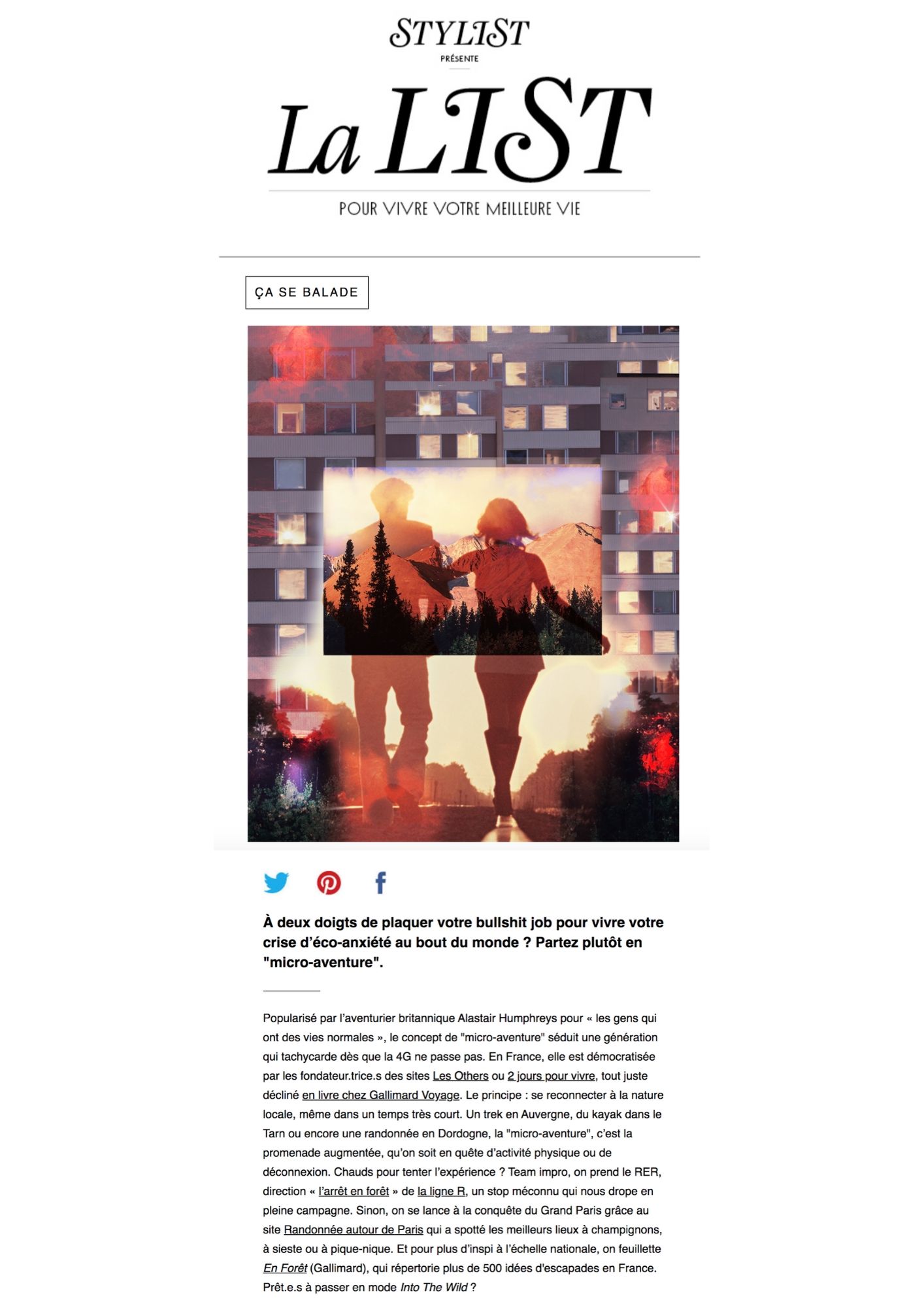 Article randonnée Autour de Paris Stylist