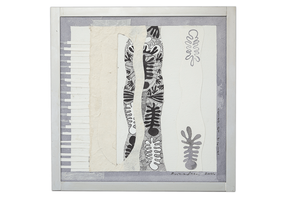 Vanitosa allo specchio (China su carta, cm 29x29, 2014)