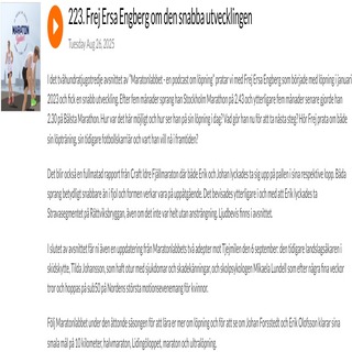 Frej Ersa | Maratonlabbet