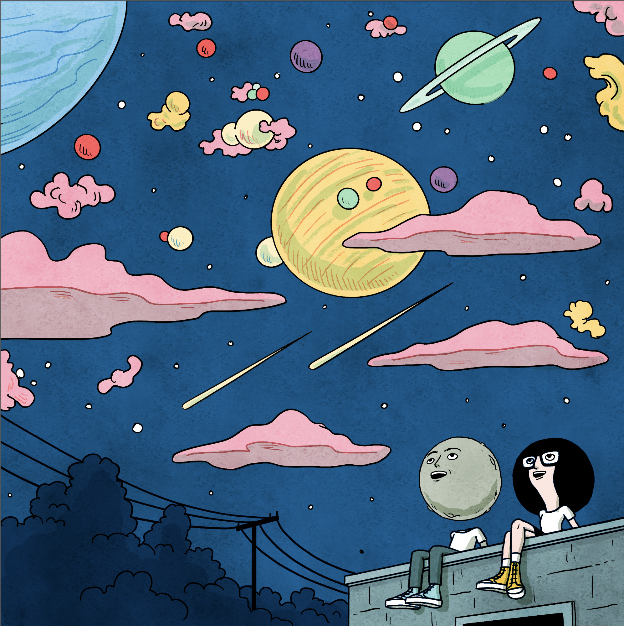 Moonhead looking to the stars