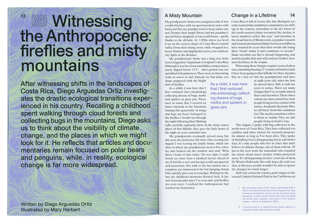 Editorial design with writing by Diego Arguedas Ortiz - It’s Freezing in LA! #4: Humans & Ecology