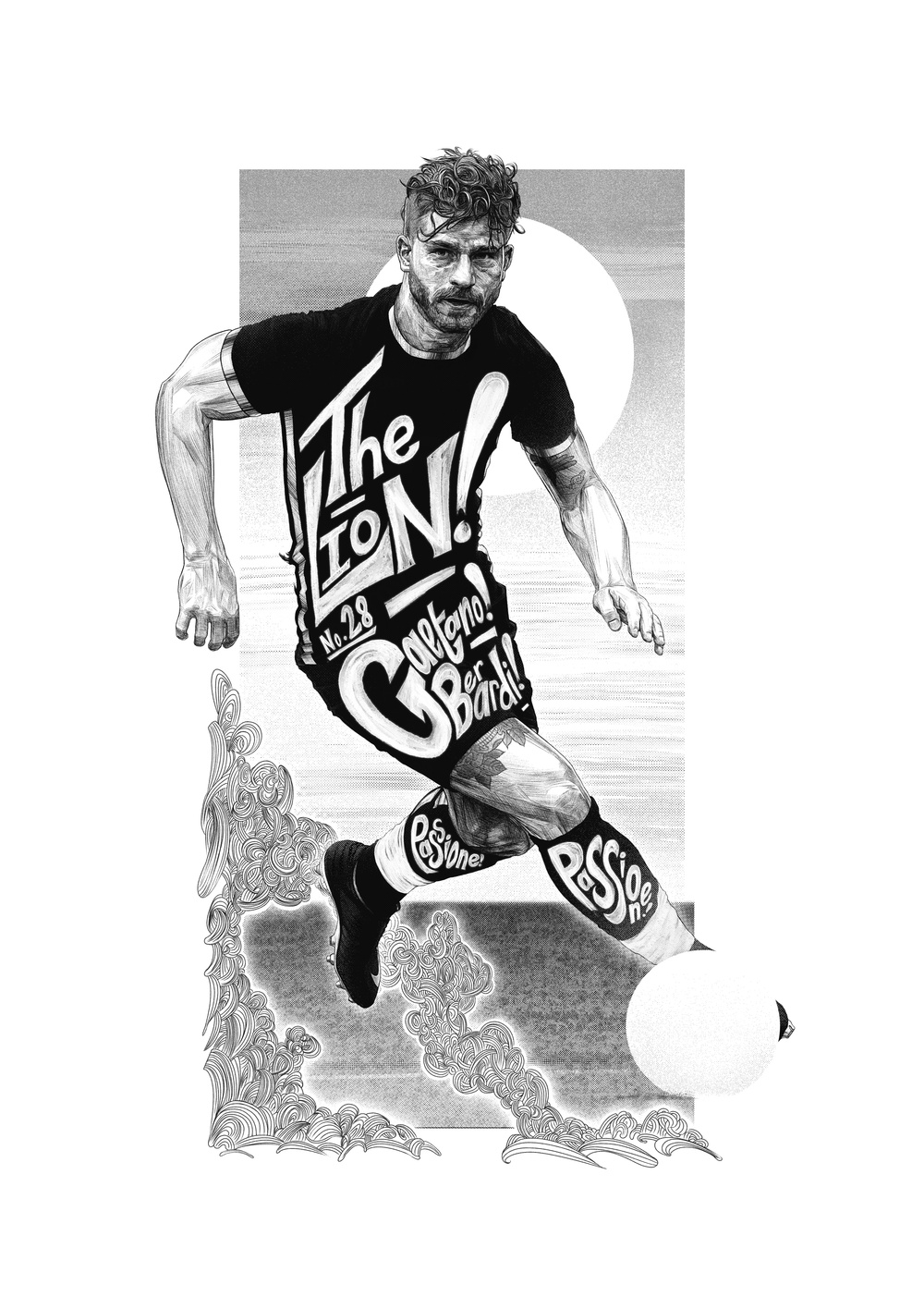 Berardi Gaetano Leeds United A digital portrait of Gaetano Berardi by the artist John Tregoning. An illustration of Gaetano . Drawn in Procreate.