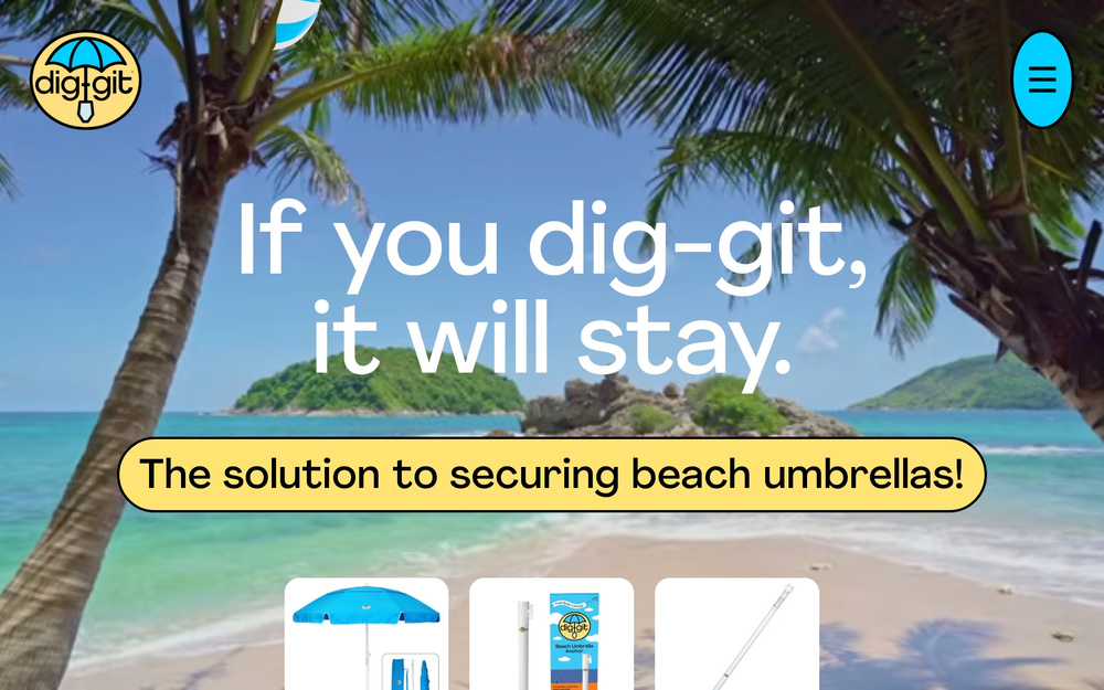 Diggit Beach Gear The Best WindResistant Beach Umbrella Anchor