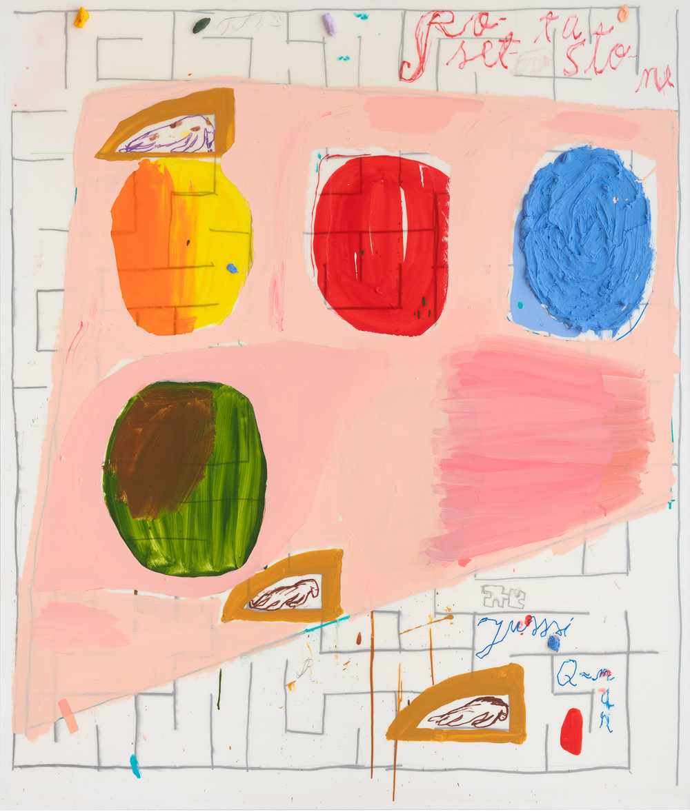 Sleepers (Rosetta Stone), 2023-2024, 170X145cm, Acrylic on Canvas