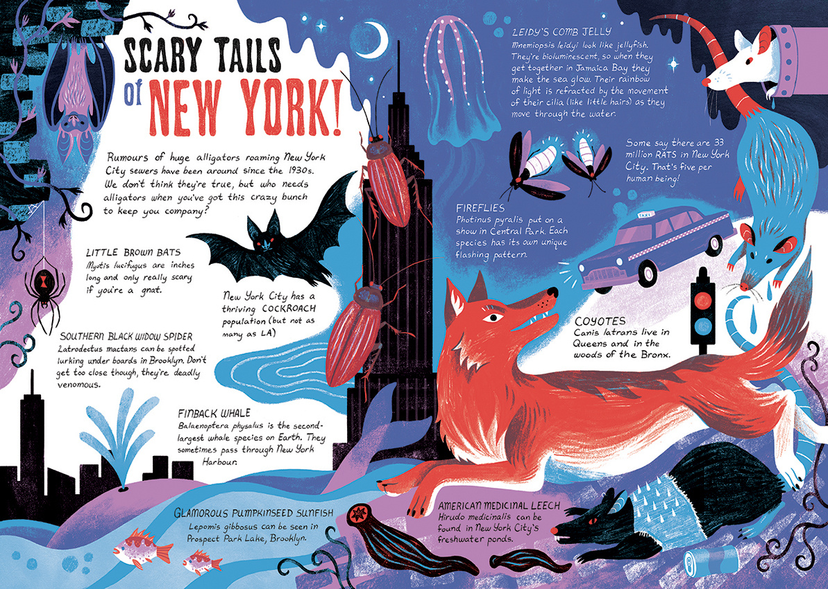 scary tails of new york kaley mckean illustration