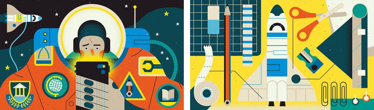 The Guardian University Guide 2018 Owen Davey Illustration The Guardian University Guide 2018 Owen Davey Illustration
