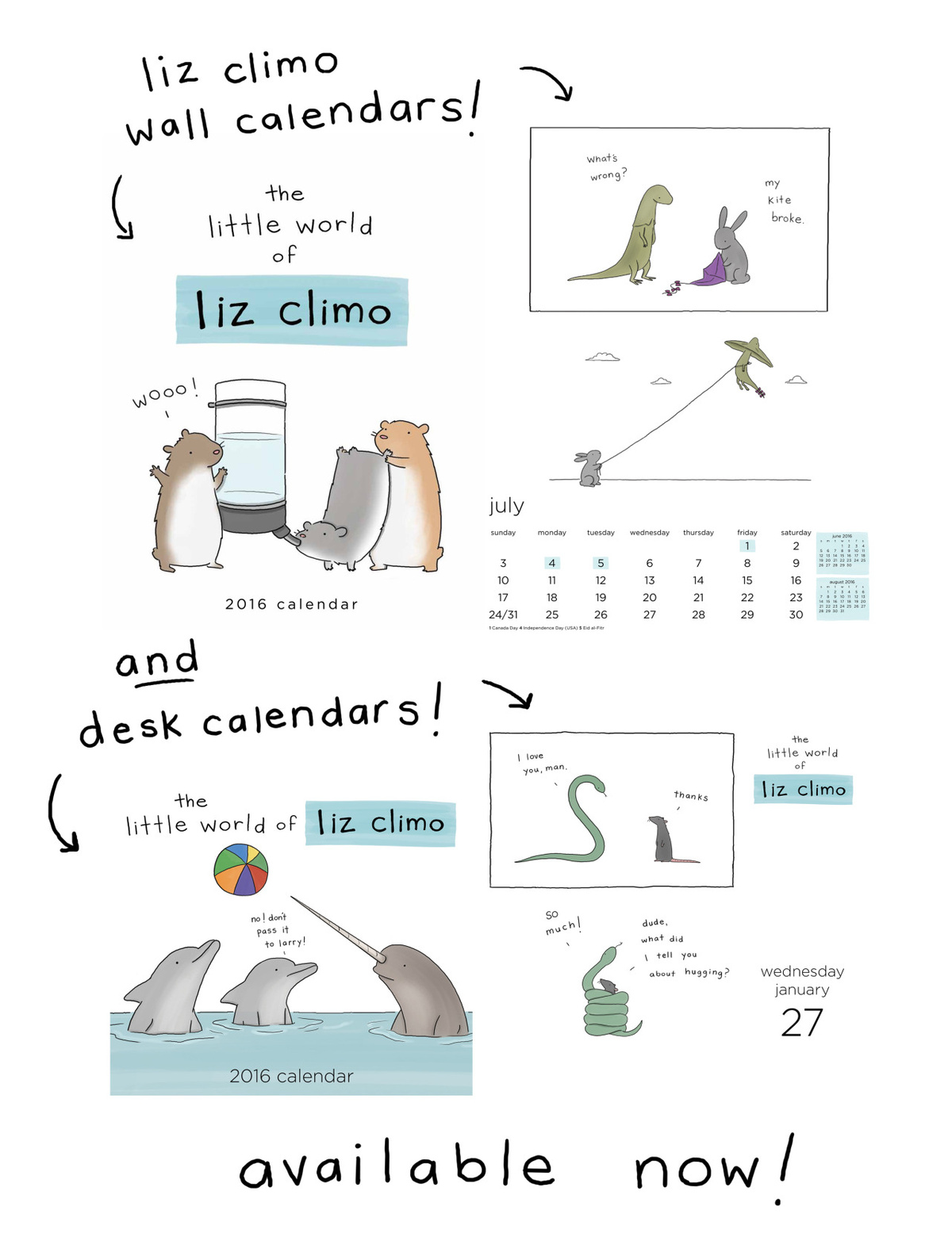 Liz Climo 2024 Calendar Sale Here