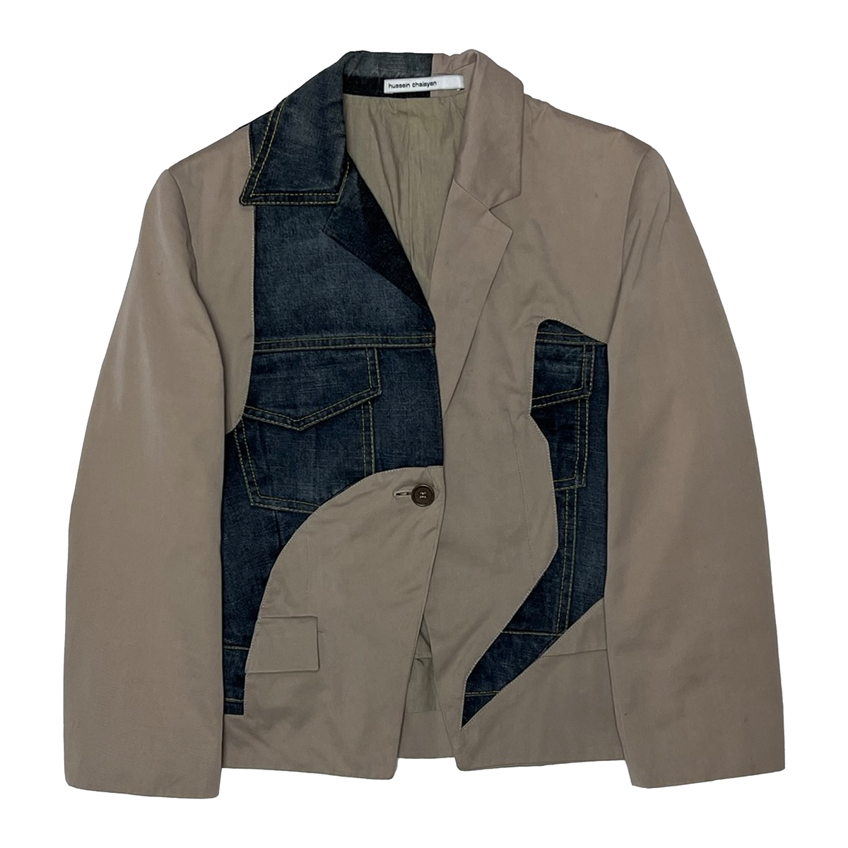 Hussein Chalayan, S/S 2001 Denim Panelled Blazer - La Nausée