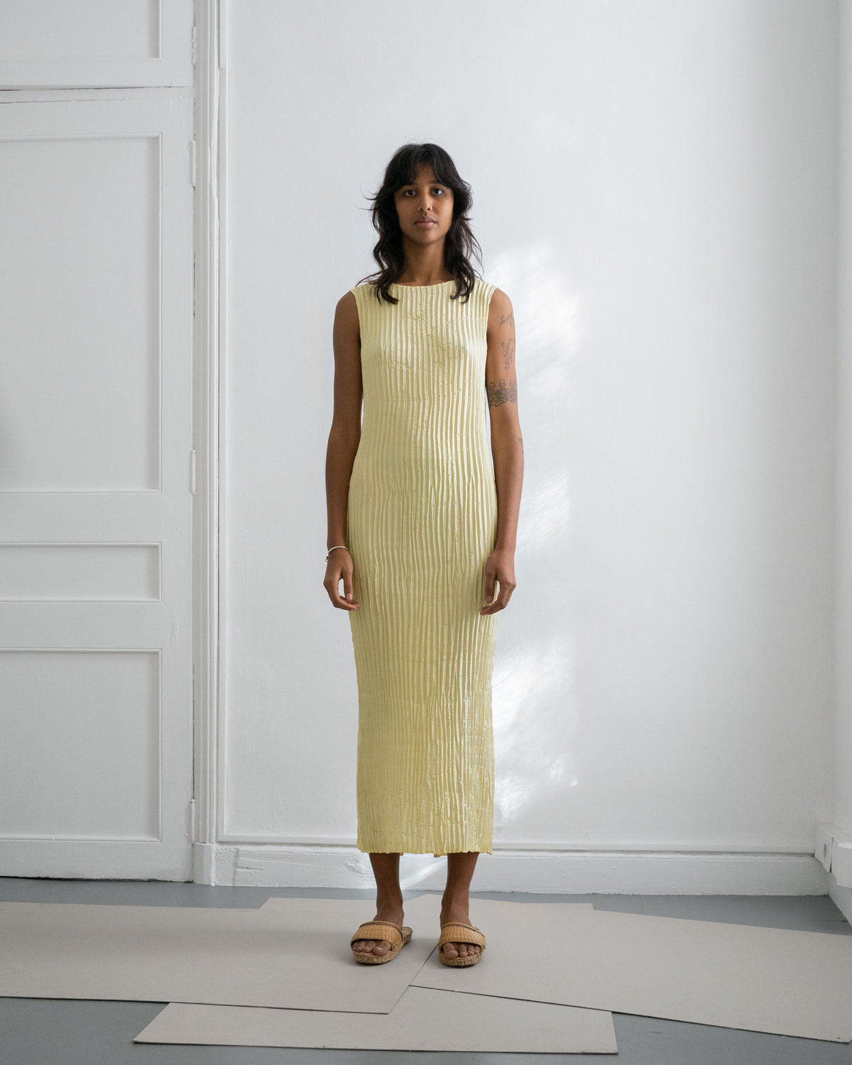 【直営・関税送料込】Tank dress in silk a Silk Tank Dress-slip Slip on Dress-silk Slip Dress-silk