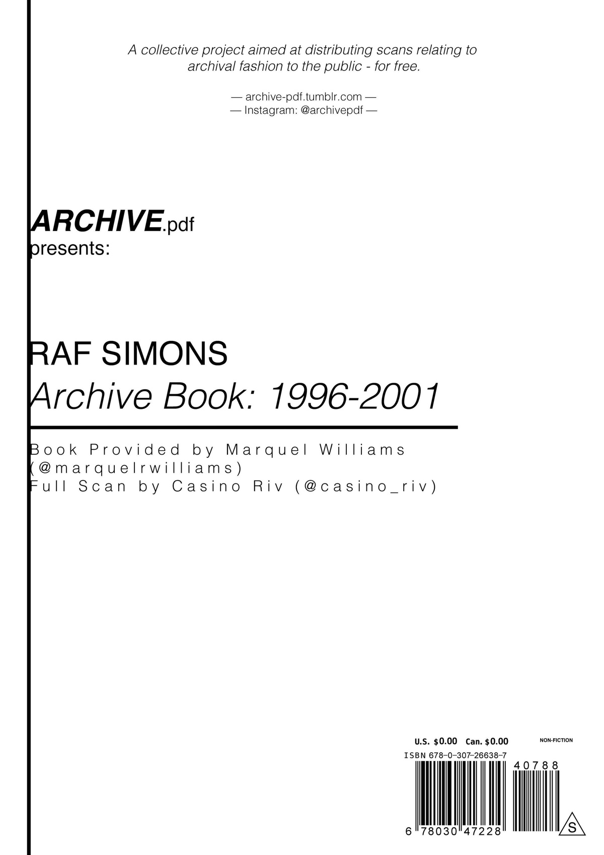 Raf Simons Archive on Tumblr
