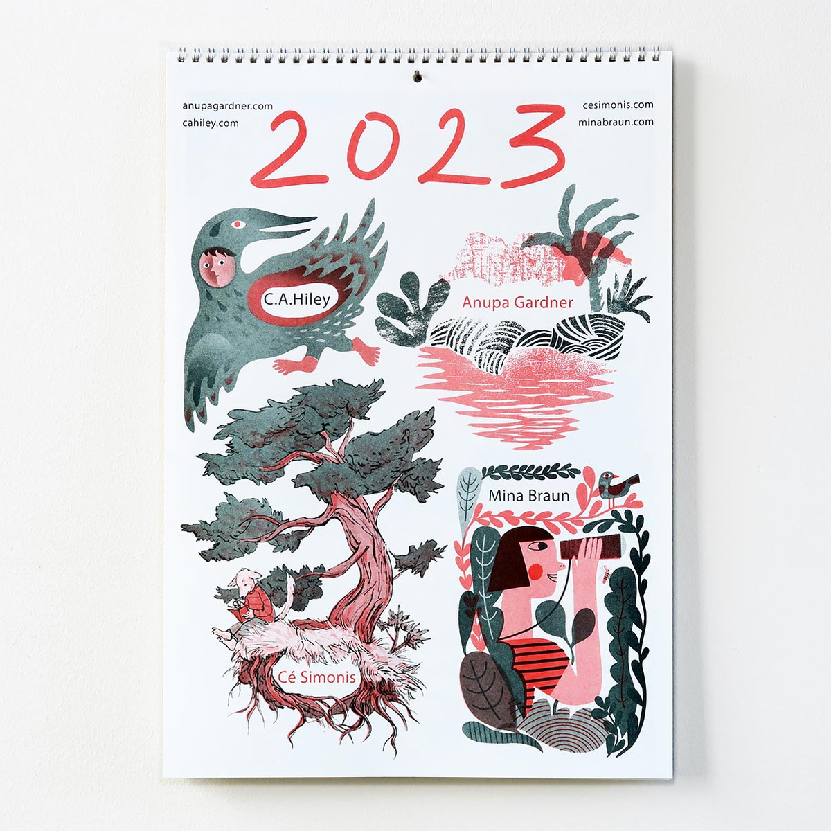 Riso Calendar 2023 — C.A.Hiley illustration printmaking