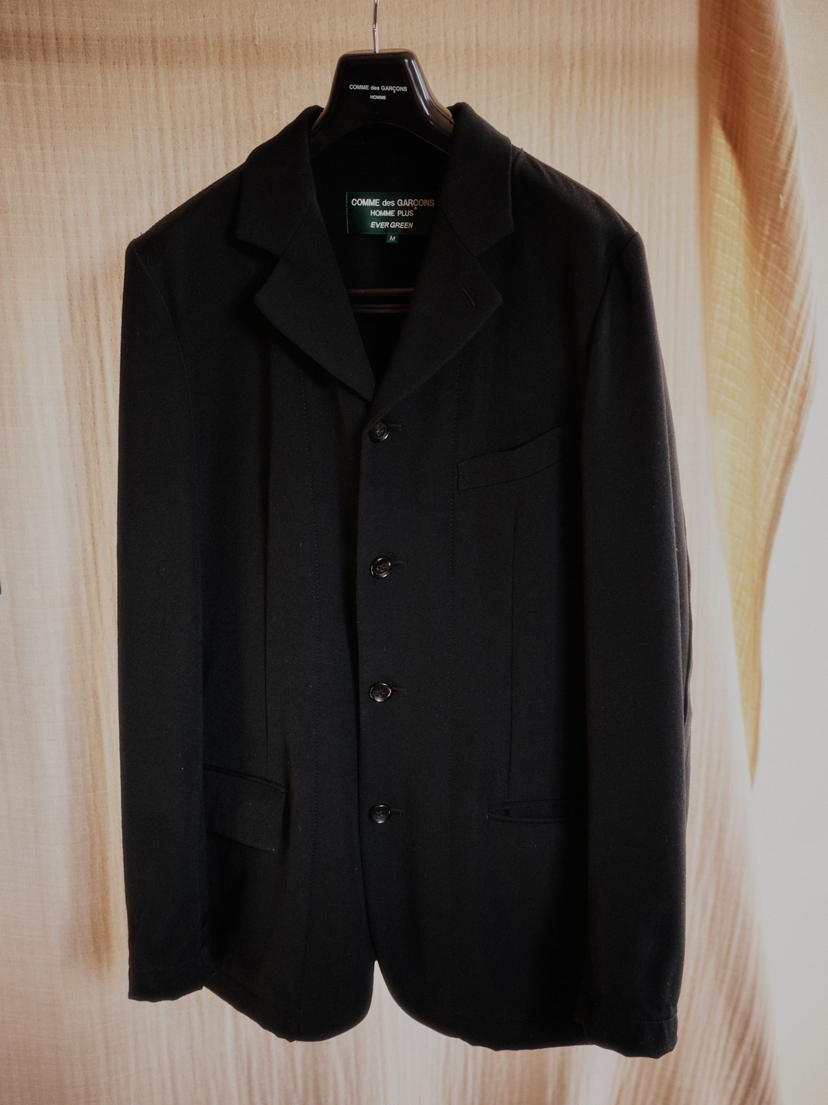 COMME des GARÇONS HOMME PLUS EVERGREEN - Wool Blazer: $225 — Goen