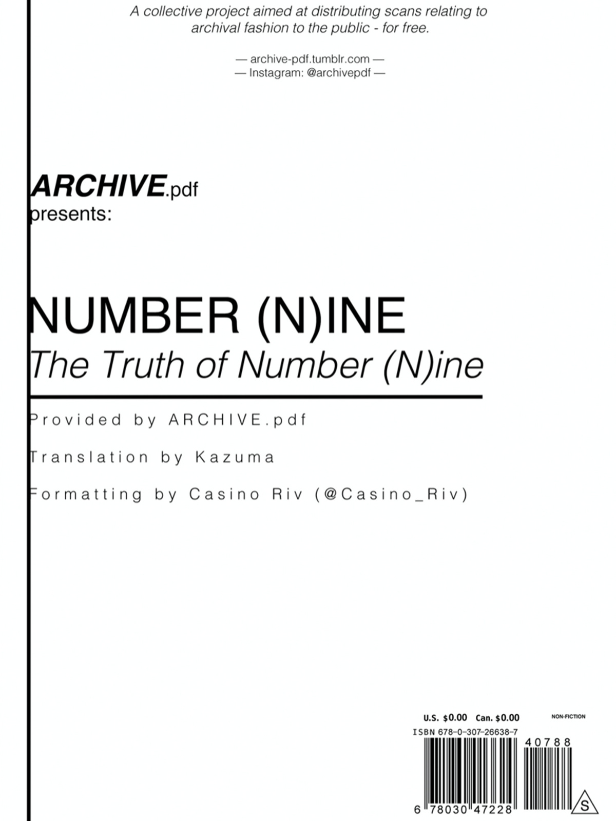 The Truth of Number Nine — ARCHIVED