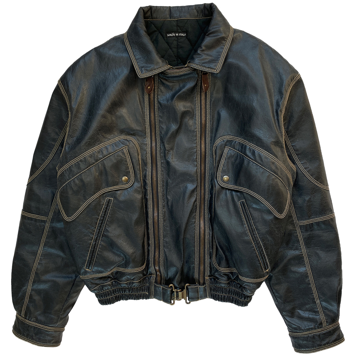 1990s EMPORIO ARMANI leatherレザージャケット - レザージャケット