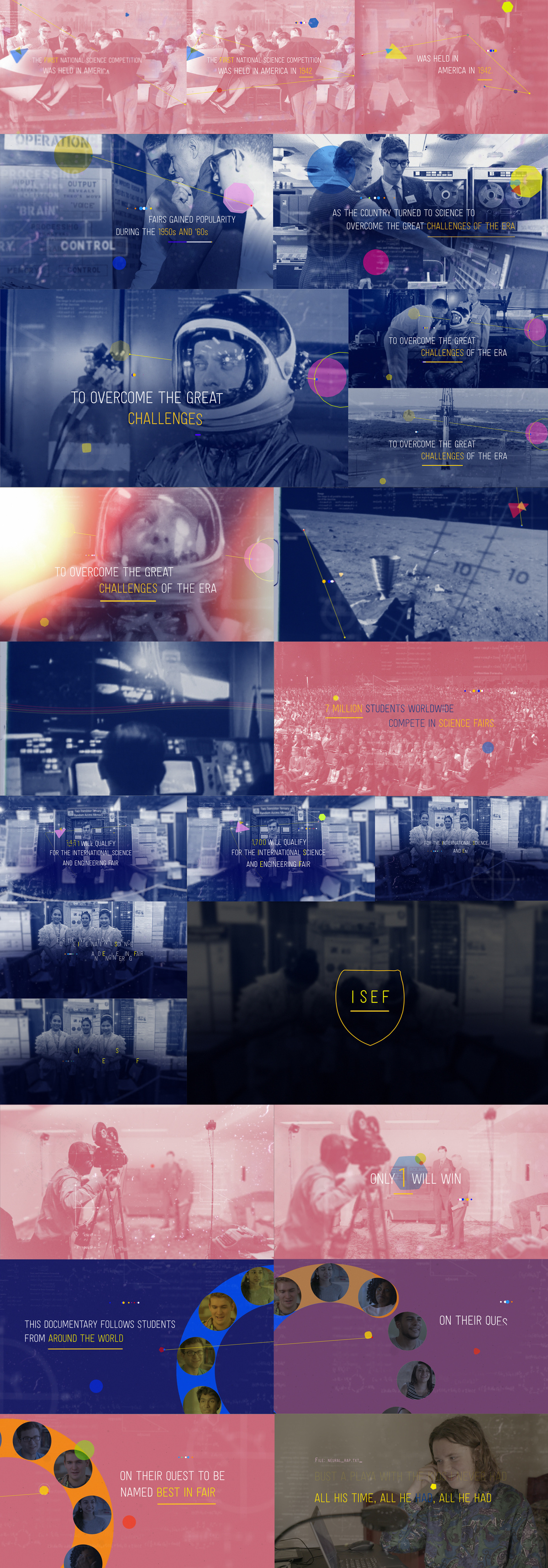 Science Fair Documentary Graphics — Beynart Creative