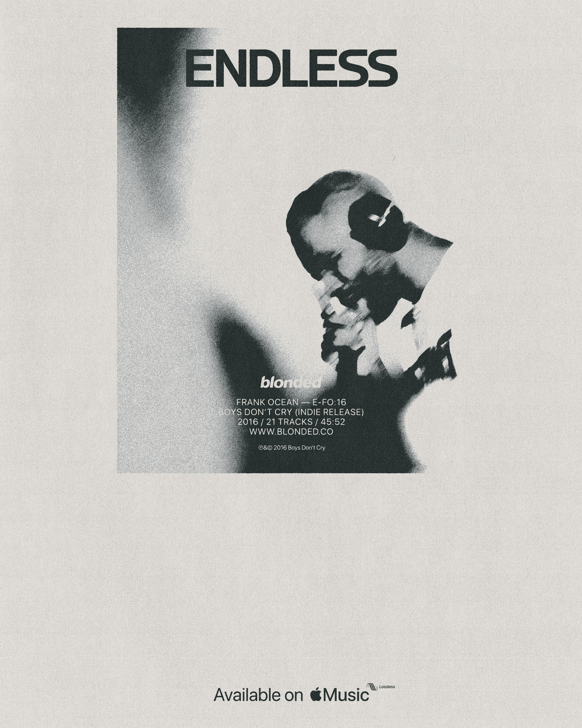 Frank Ocean Frank Ocean Endless Poster | Grailed