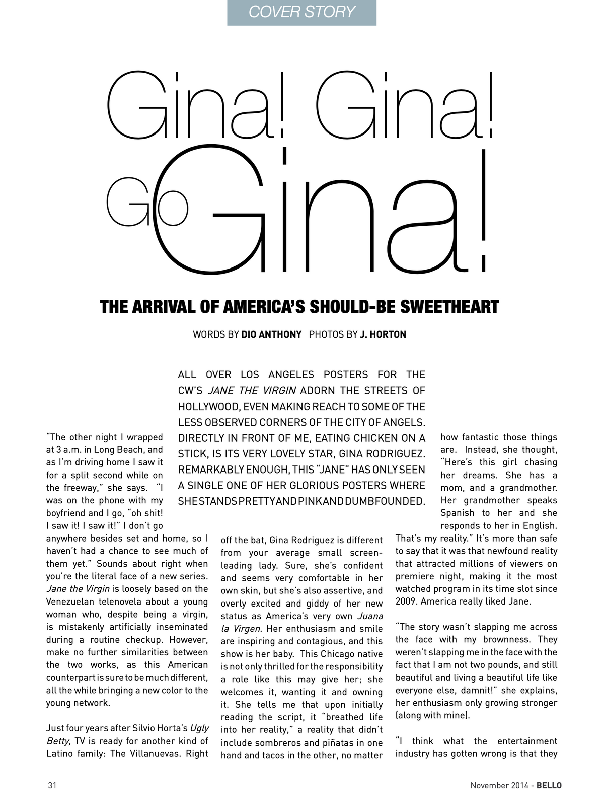 Gina Rodriguez Profile — Dio's site