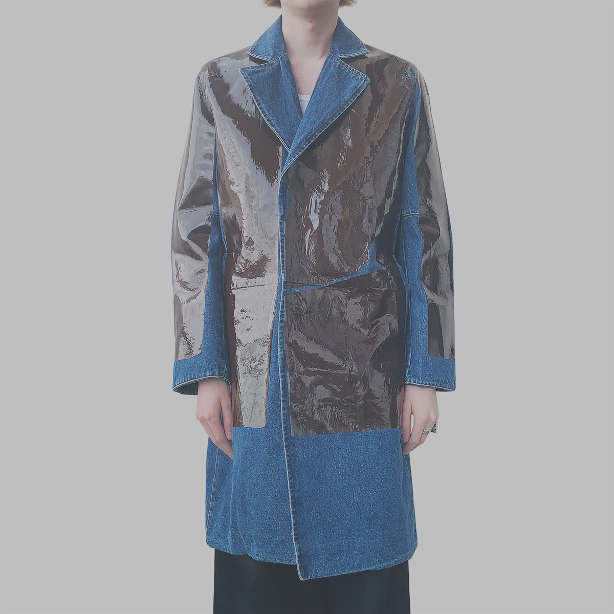 PER GOTESSON SS22 FOIL PRINTED DENIM COAT - SEA.LAM