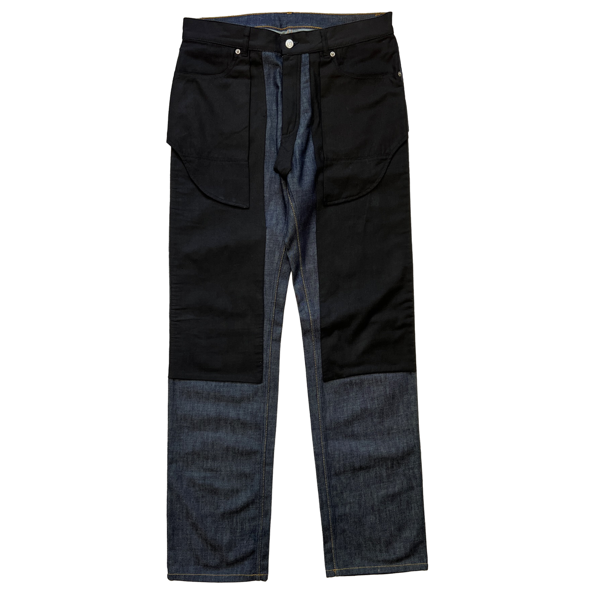 Helmut Lang, S/S 2003 Inside-out Indigo Raw Denim Jeans - LA NAUSÉE