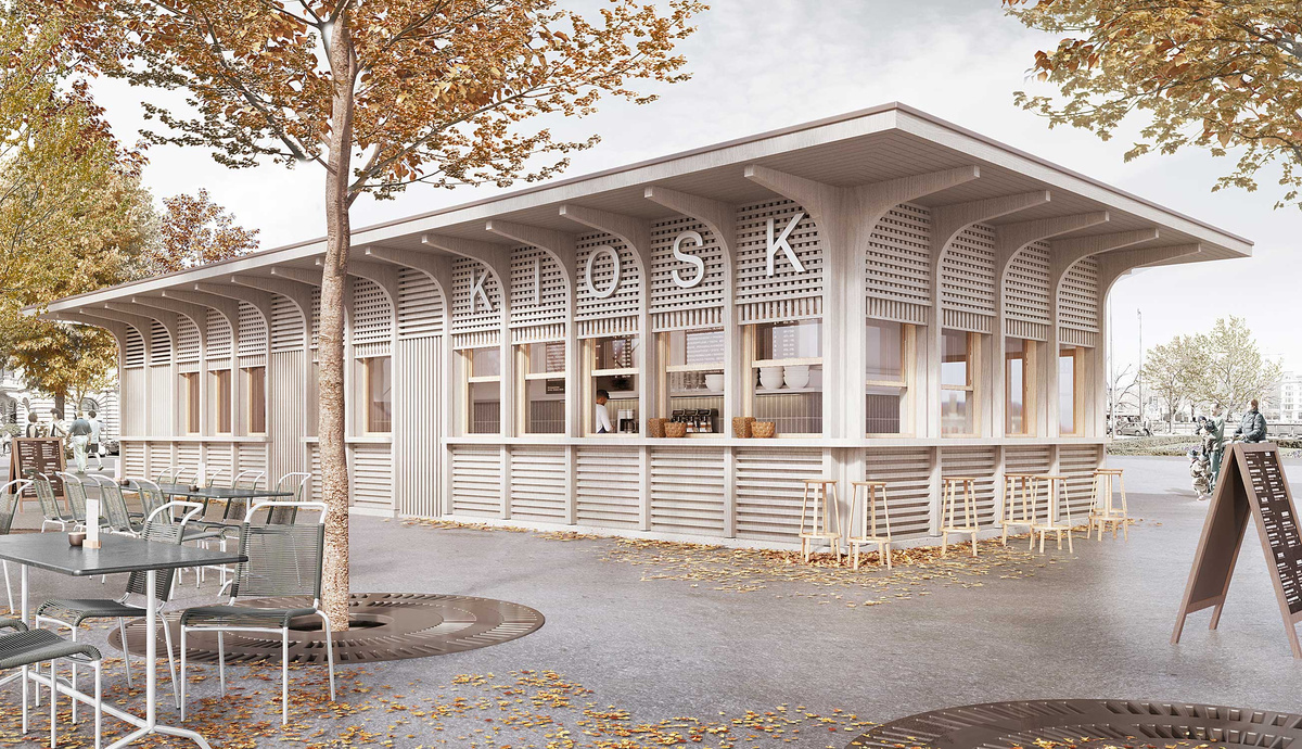 Kiosk Stadthausanlage B Rkliplatz Z Rich 2022 2025 Rafael Schmid   Rafael Schmid Architekten Kiosk Stadthausanlage 01 