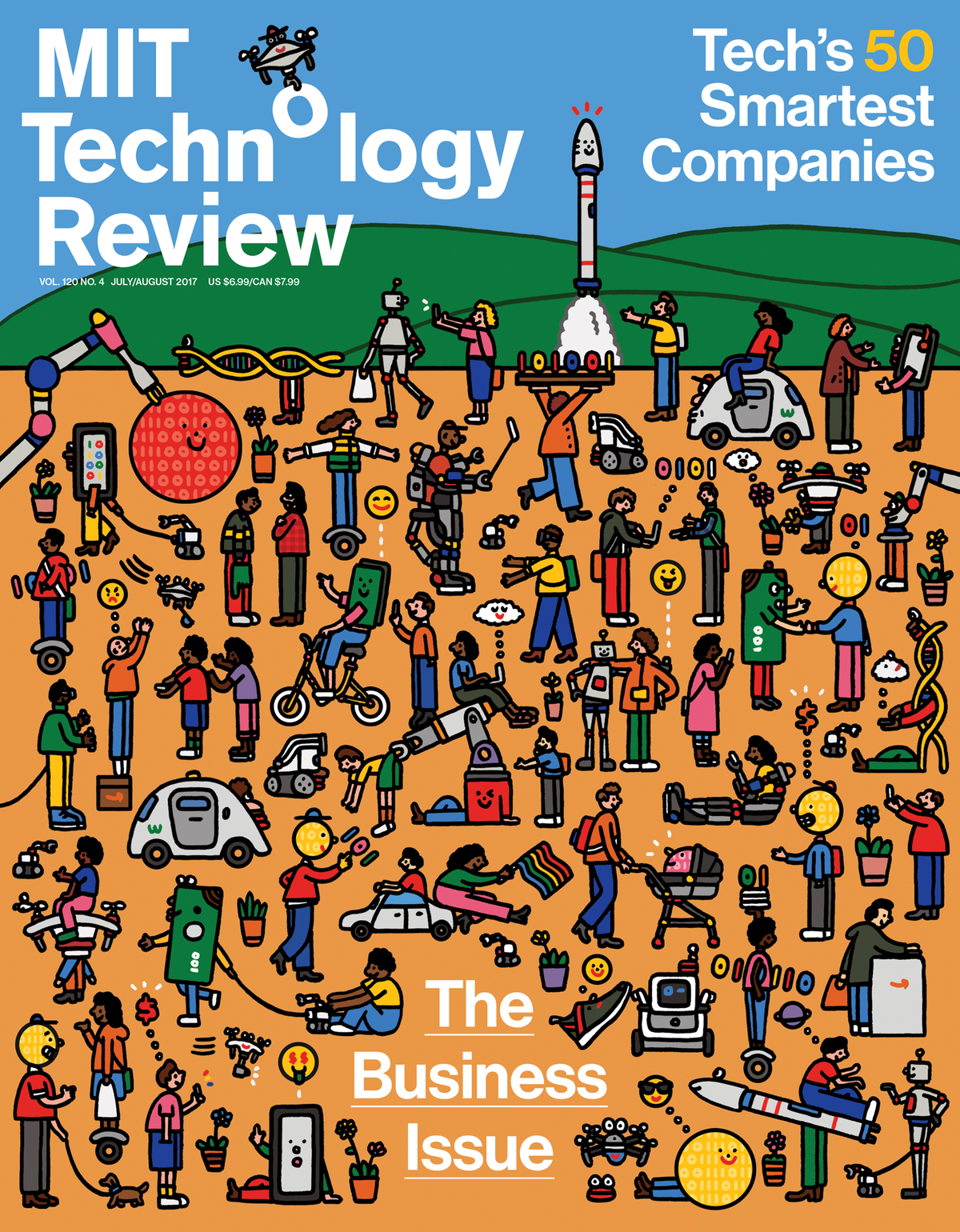 MIT Technology Review Cover — David Biskup Illustration
