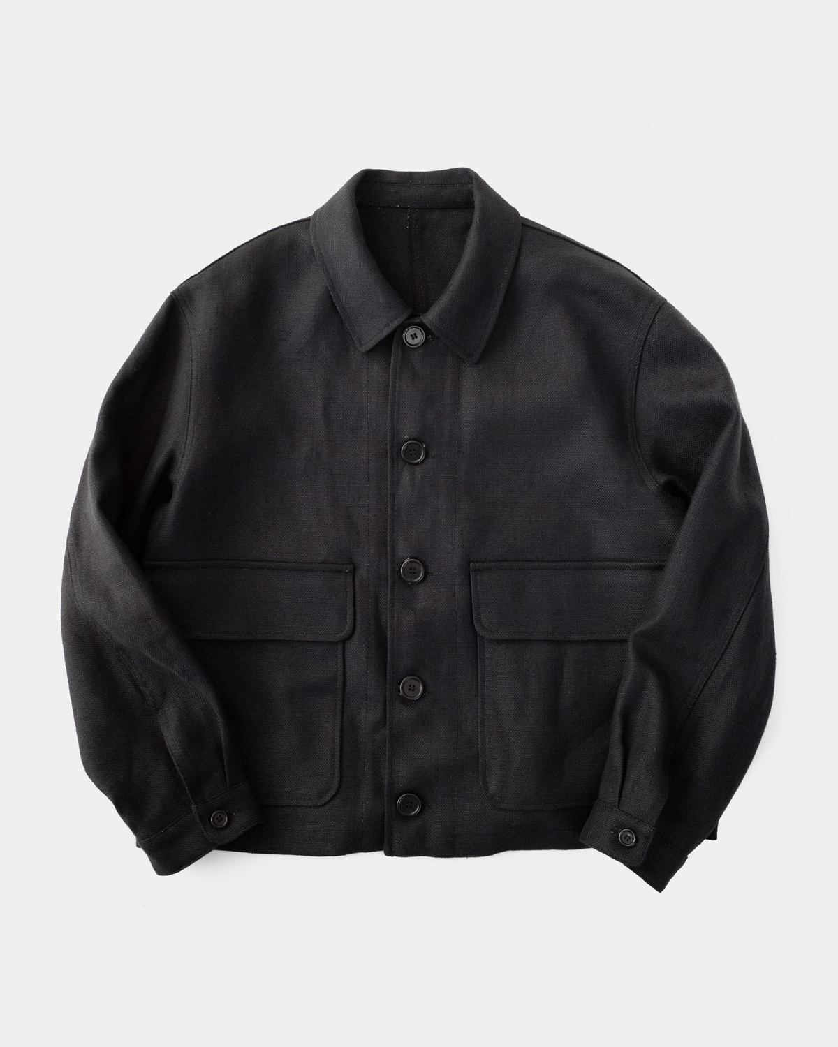 Replica Jacket - Black Heavyweight Linen - James Coward