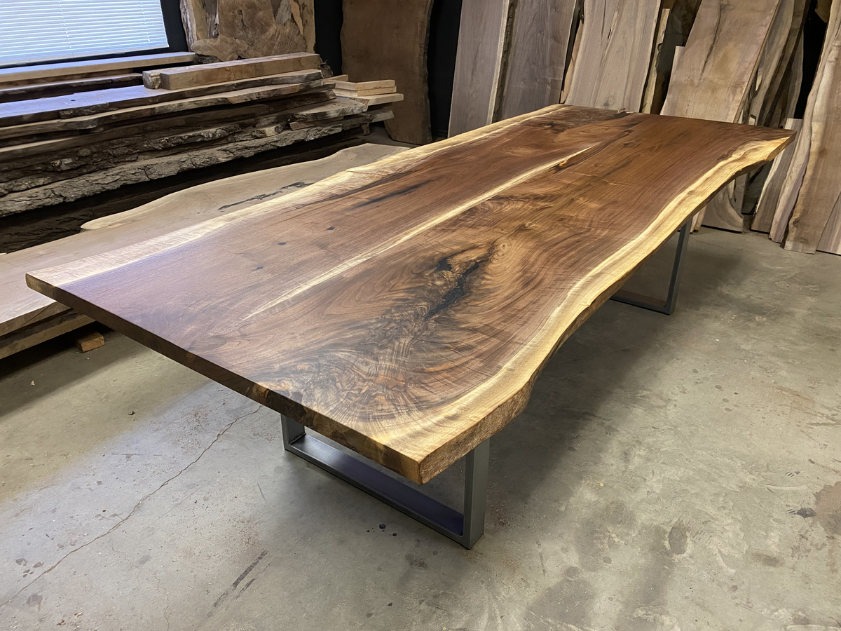 Live Edge Black Walnut Dining Table Ambrose Woodworks