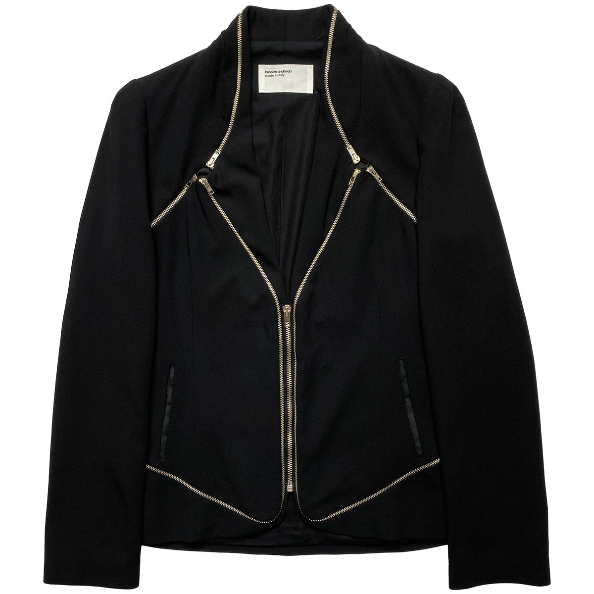 Hussein Chalayan, A/W 2003 Wool Zipped Blazer Jacket - LA NAUSÉE