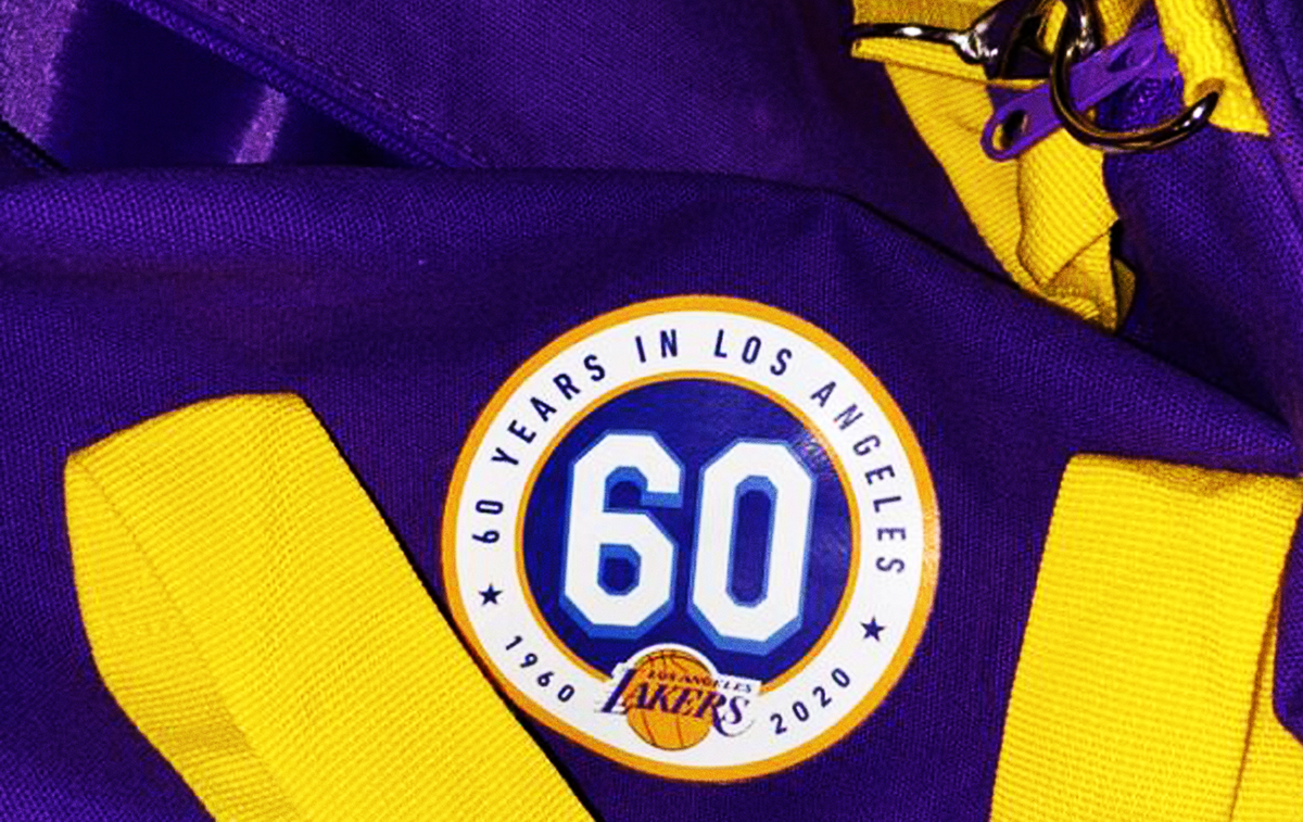 2007-08 Los Angeles Lakers 60th Anniversary Logo Patch Small Version