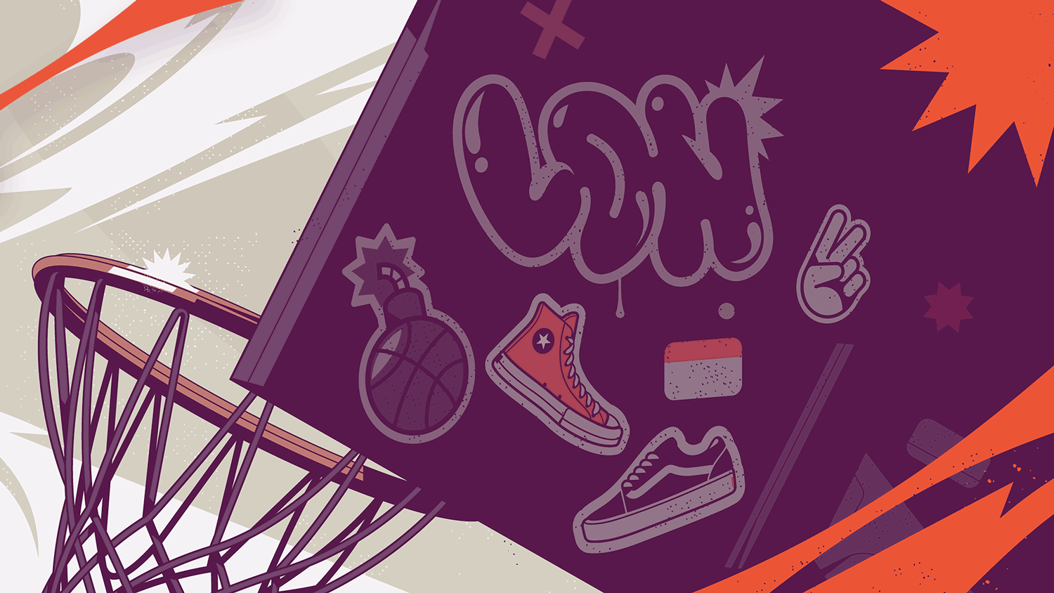 Foot Locker Oxford Street Murals — Gabriel Silveira Illustrator