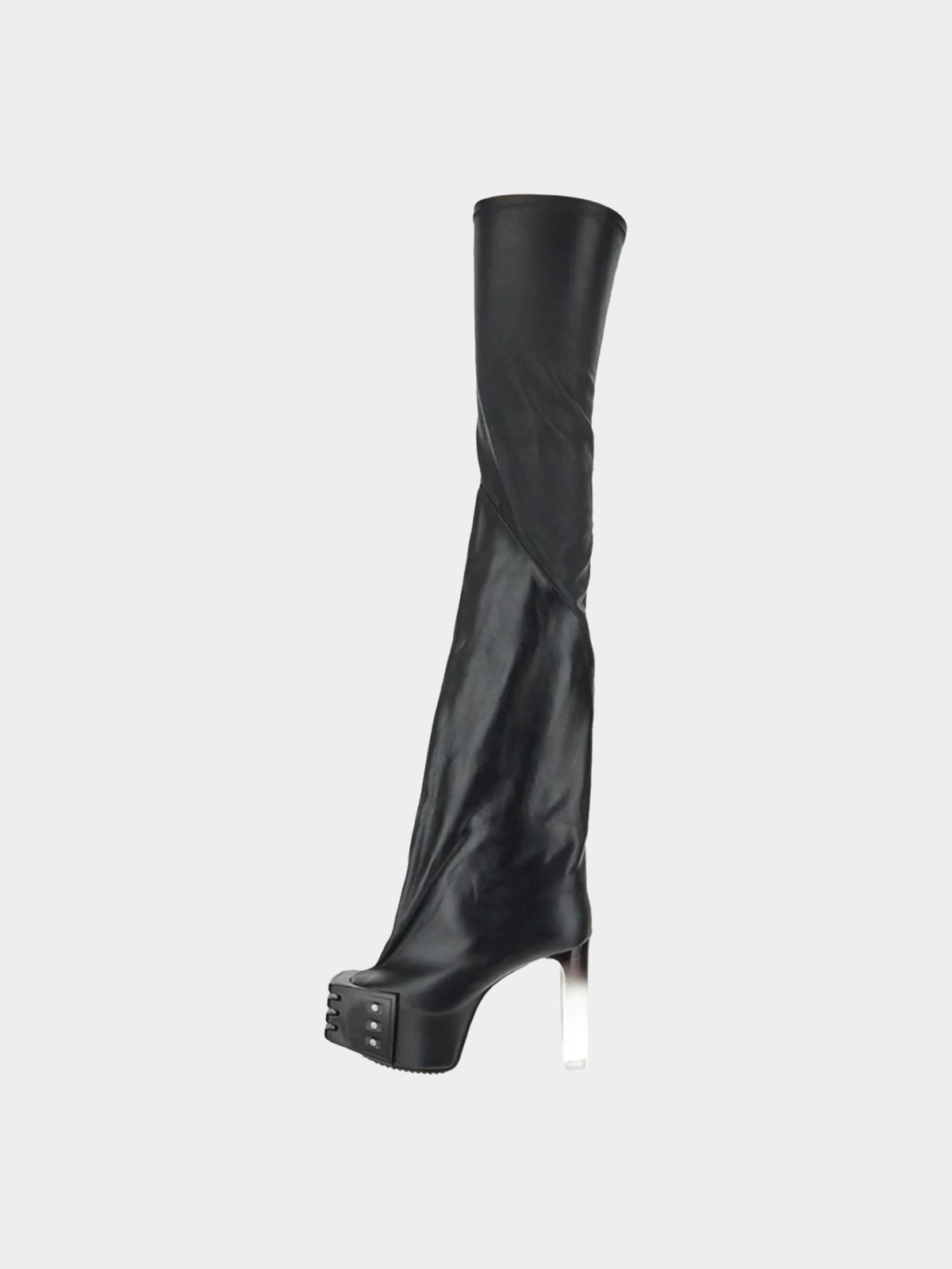 RICK OWENS Flared Oblique Tall Kiss BootsFW2023 LUXOR - ARCHIVED