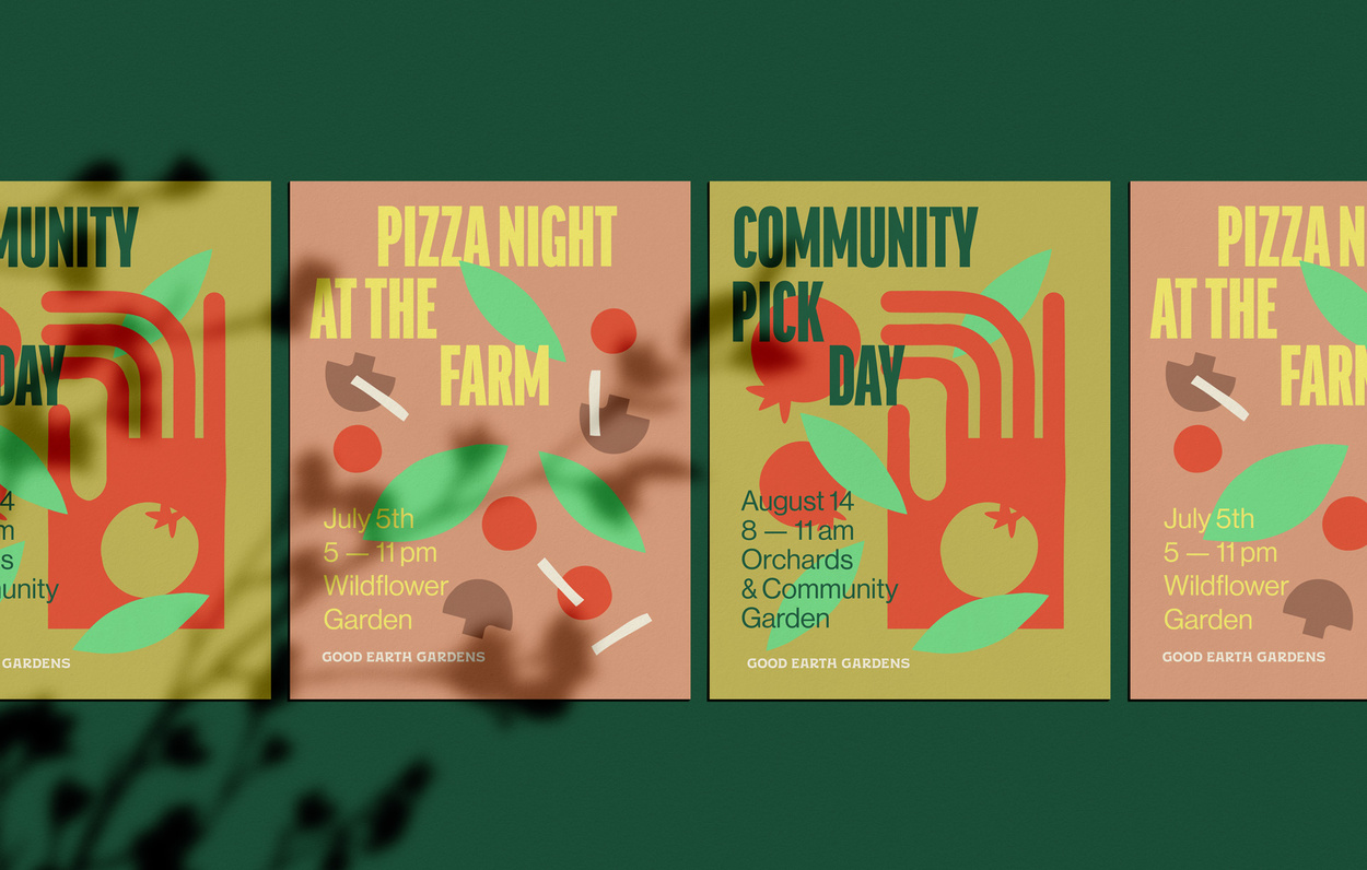 Event signage design by Buddy-Buddy for Good Earth Gardens Bayfield. 