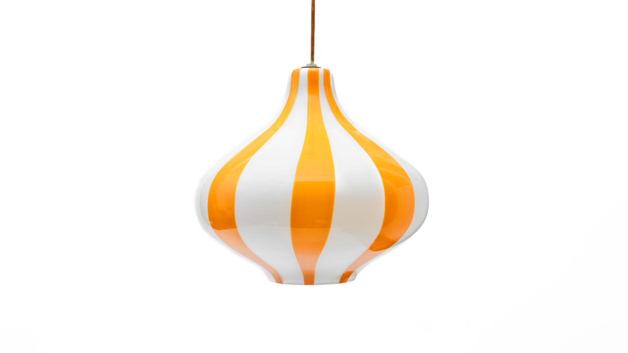 1950s cipolla pendant lamp Massimo vignelli for venini Murano glass 