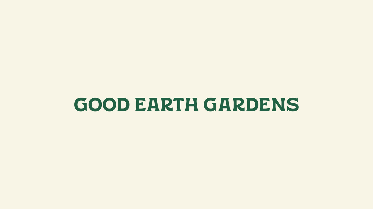 Good Earth Gardens logotype design and rebranding by Buddy-Buddy