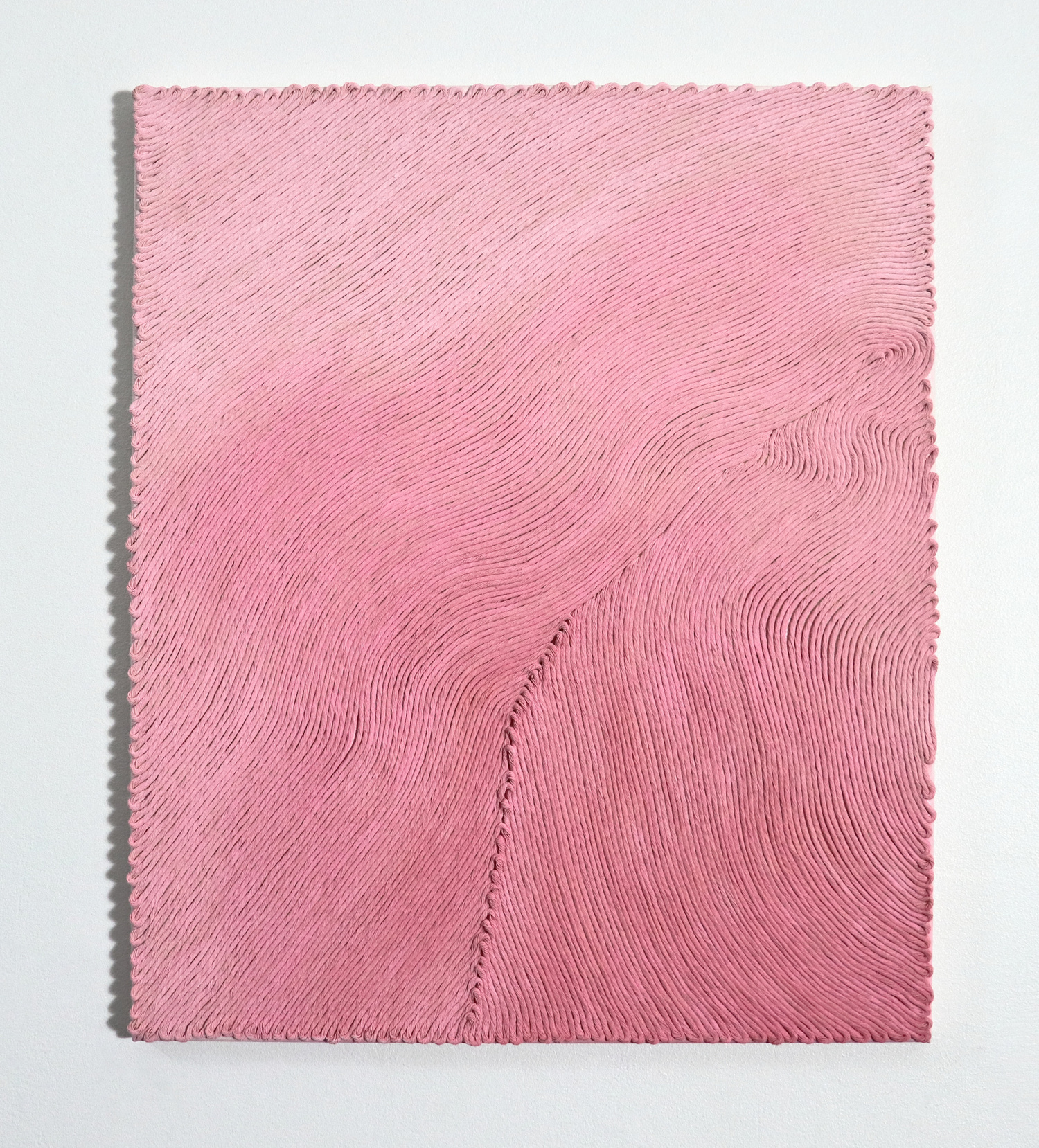 Oil and twine painting by multidisciplinary artist Lana Haga