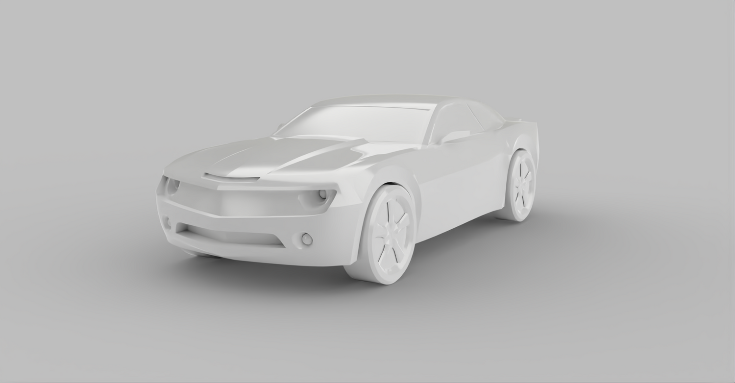 Process 3D model of a Chevrolet Camaro for a project