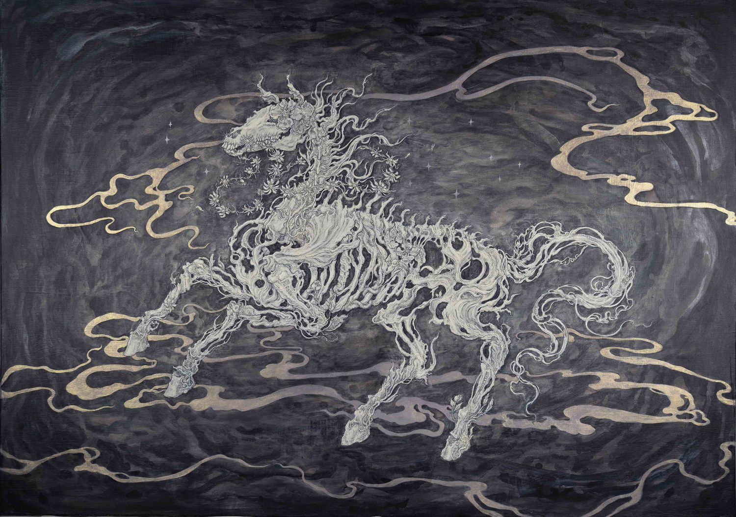 "A hymn for the anatomist (once more, with feeling)" , 110 x 140 cm, acrylic on canvas, 2019 