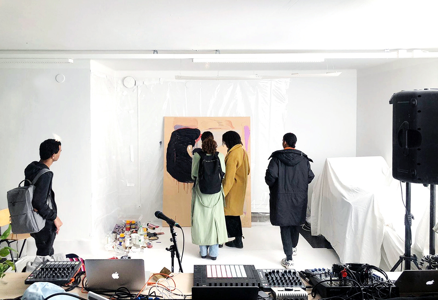 Art performance 'Paint Poetry Sound' - Cafe Proggis 2020