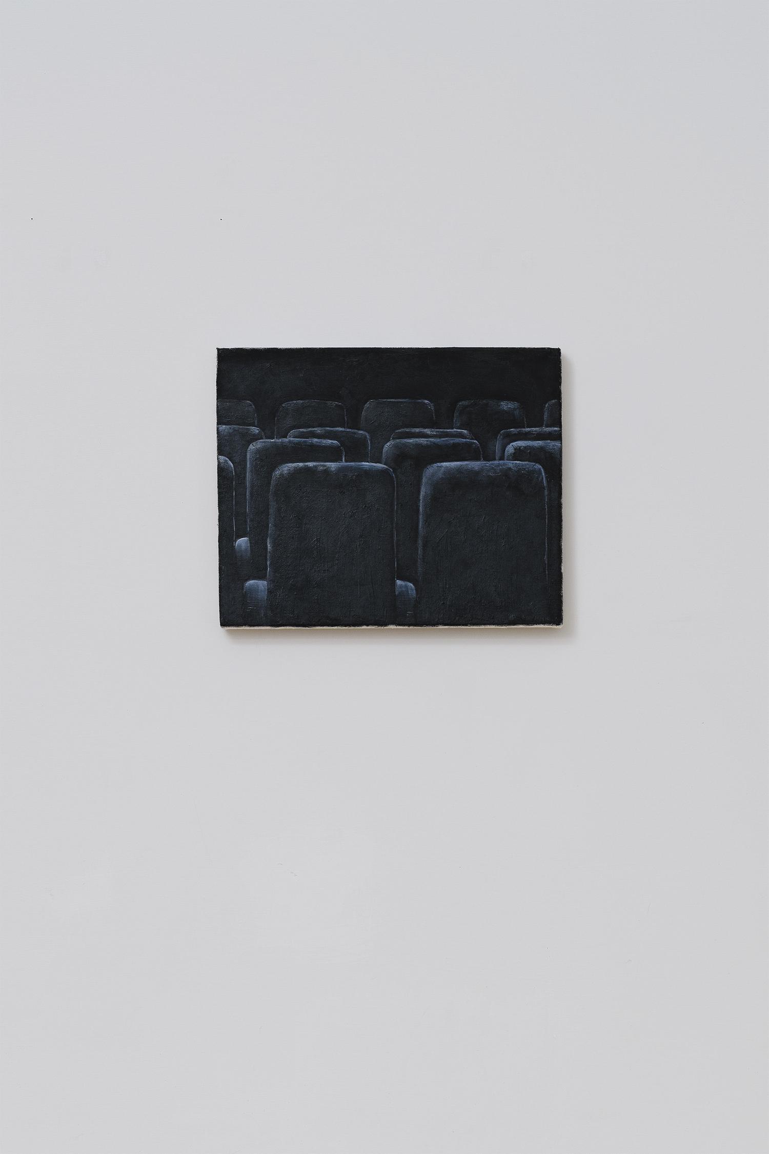 Light from an unseen screen 02 (Rome). 2023.Oil on canvas. 30 x 24 cm. ^